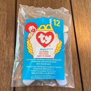 Teenie beanie babies ~ 1998 Mc Donald’s light blue Peanut